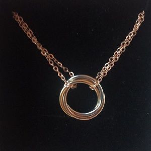 Fashion 3 circle necklace. S925